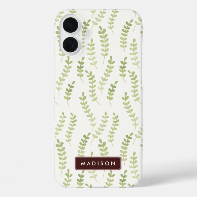 Muster für grüne Blätter Case-Mate iPhone Hülle (Rückseite)