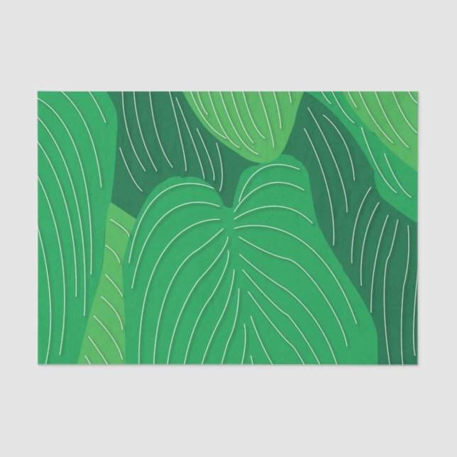 Muster für grüne Blätter Seidenpapier (Vorderseite)