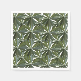 Muster für grüne Blätter Serviette
