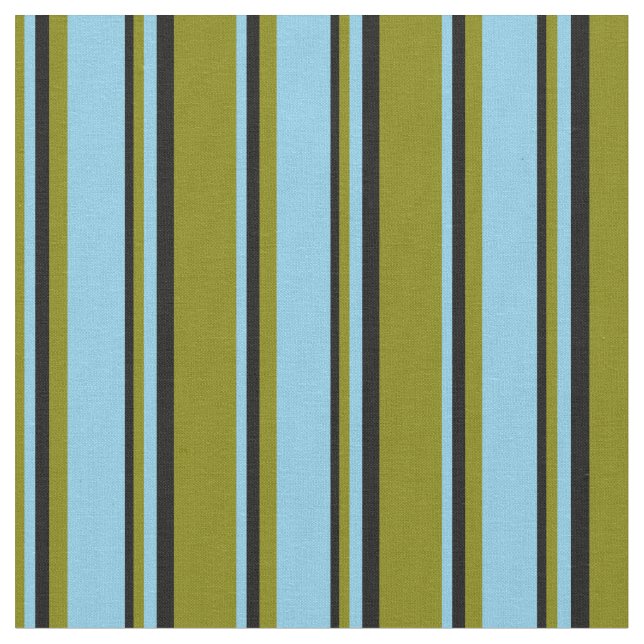 Muster für grüne, blaue und schwarze Linien Stoff (Nahaufnahme)