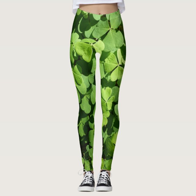 Muster für grüne Kegelschnecken Leggings (Vorderseite)