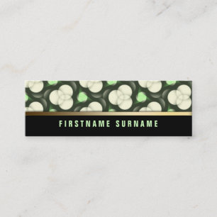 Muster für grüne Kreissäulen Black Mini Biz Card Visitenkarte