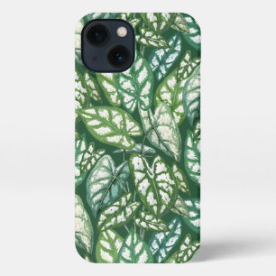 Muster für grüne tropische Blätter iPhone 13 Hülle