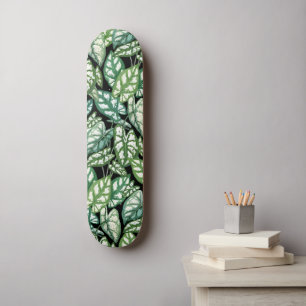 Muster für grüne tropische Blätter Skateboard