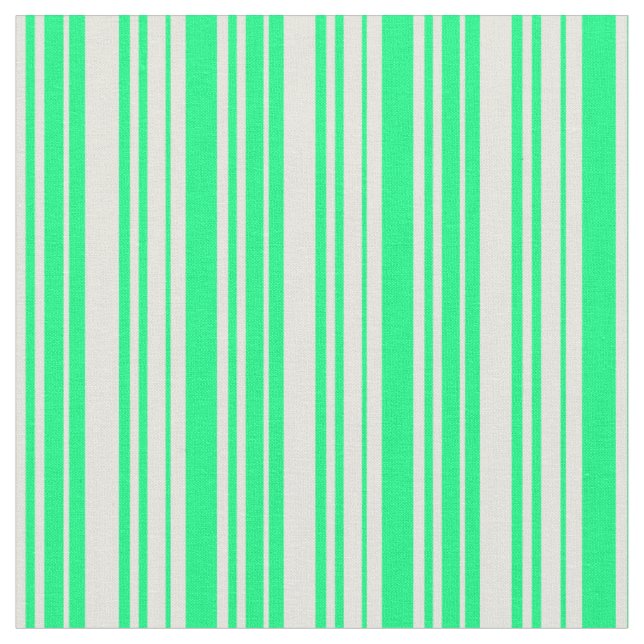 Muster für grüne und beige Streifen Stoff (Nahaufnahme)