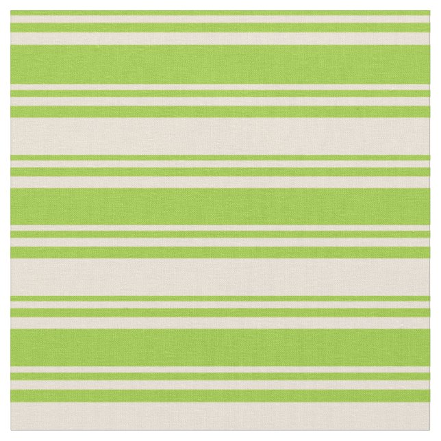 Muster für grüne und Bisque Lines Stoff (Nahaufnahme)