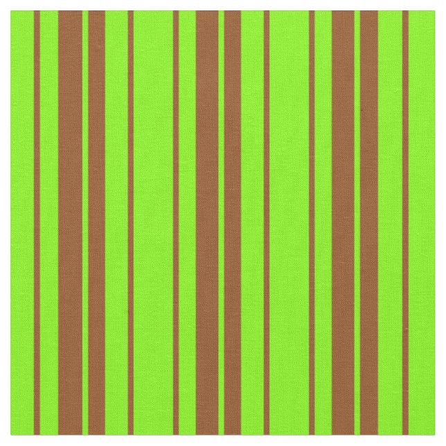 Muster für grüne und braune farbige Linien Stoff (Nahaufnahme)