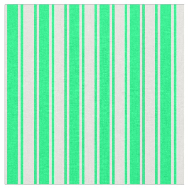 Muster für grüne und Minze Cremes/Linien Stoff (Nahaufnahme)