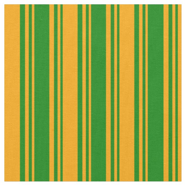 Muster für grüne und orangefarbene Streifen Stoff (Nahaufnahme)