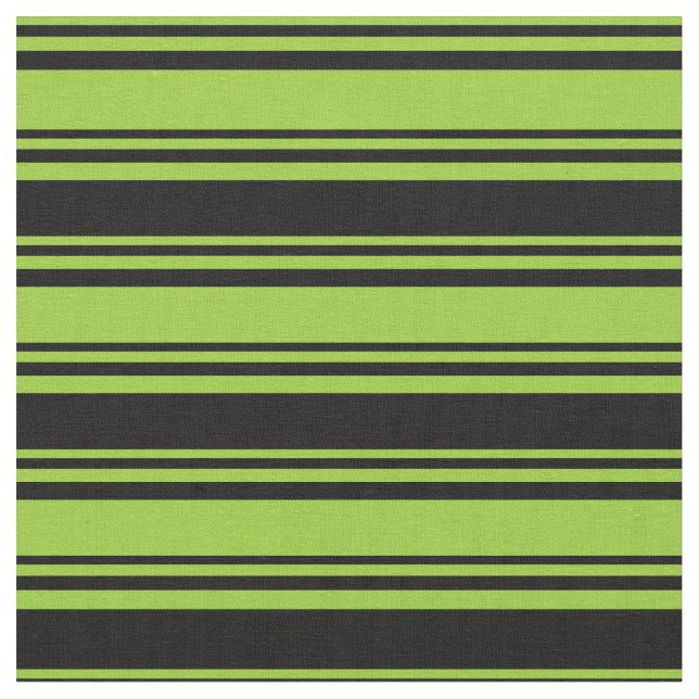 Muster für grüne und schwarze Linien Stoff (Nahaufnahme)