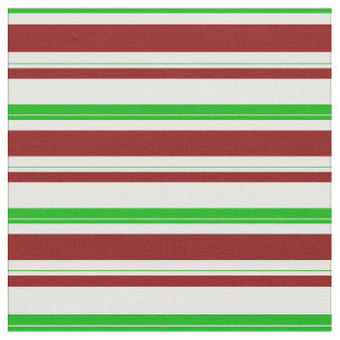 Muster für grüne, weiße, rote Weihnachtsklauseln Stoff