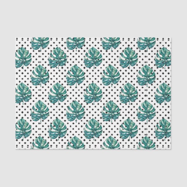 Muster für grünes Leaf 18 Seidenpapier (Vorderseite)