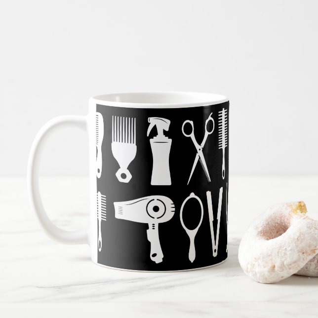 Muster für Haarstempel Kaffeetasse (Mit Donut)