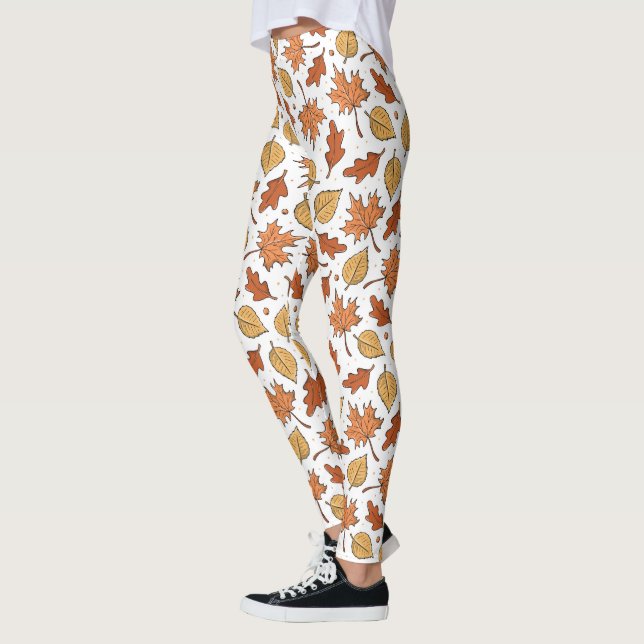 Muster für Herbst-Blätter und Acorns Leggings (Links)