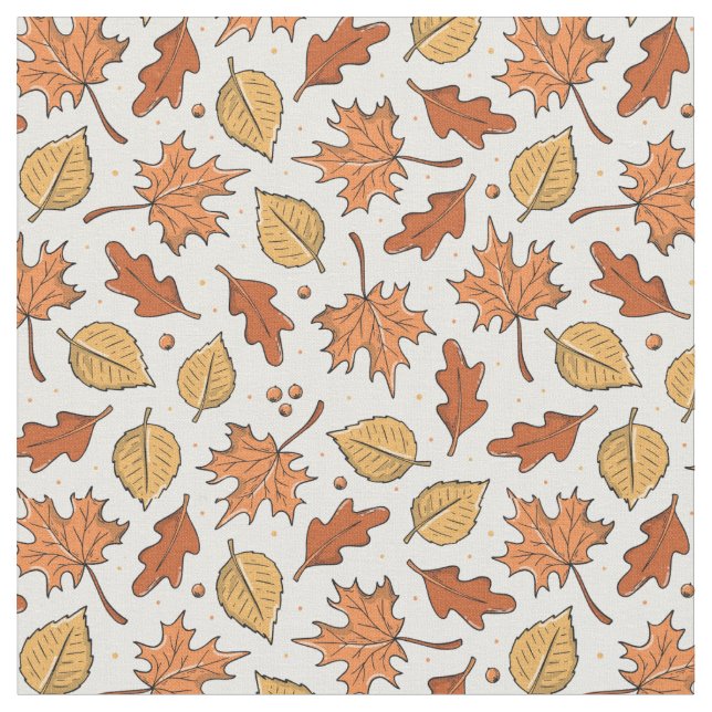 Muster für Herbst-Blätter und Acorns Stoff (Nahaufnahme)