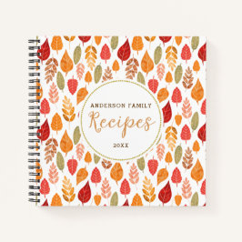 Muster für Herbstleaf-Rezepte Notizbuch