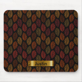 Muster für Herbstleppen mit DIY-Text Mousepad