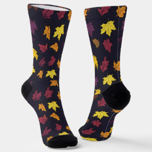 Muster für Herbstmaple-Blätter Socken