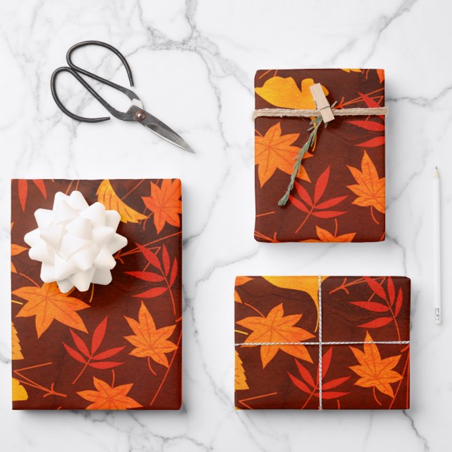 Muster für Herbstverläufe Geschenkpapier Set (Vorderseite)