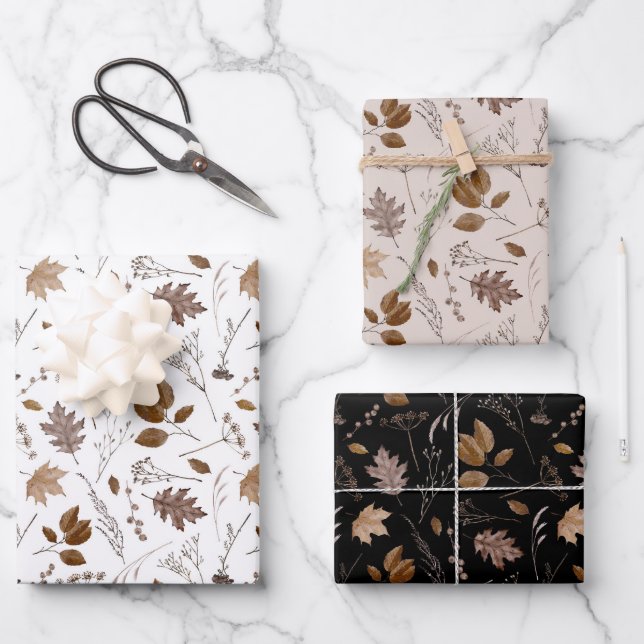 Muster für Herbstverläufe Geschenkpapier Set (Vorderseite)