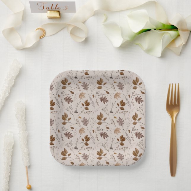 Muster für Herbstverläufe Pappteller (Hochzeit)
