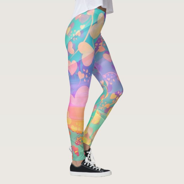 Muster für Herz-Liebe-Muster Leggings (Rechts)