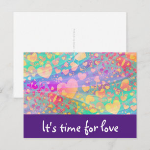Muster für Herz-Liebe-Muster Postkarte