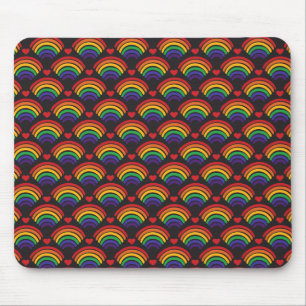 Muster für Herz und Rainbows Mousepad