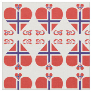 Muster für Herz und Wirbel in Norwegen Stoff