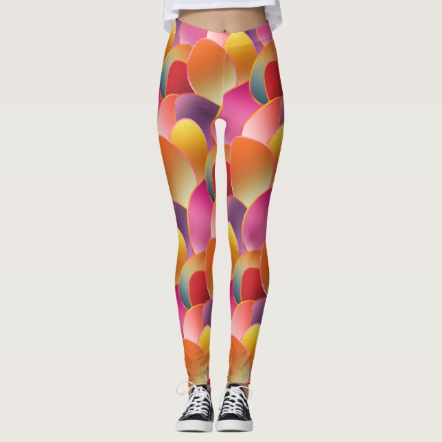 Muster für hübsche Foil Gradient Spring Colors Leggings (Vorderseite)