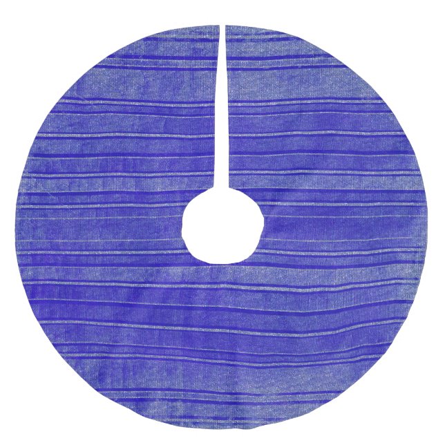 Muster für hübsche Lila Streifen Polyester Weihnachtsbaumdecke (Vorderseite)