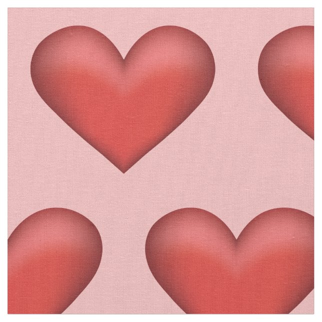 Muster für Illustrierte rote Herzen Stoff (Nahaufnahme)