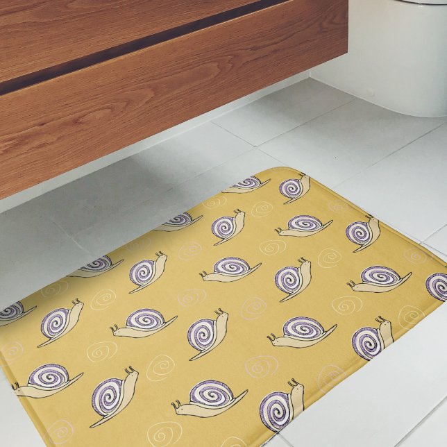 Muster für illustrierte Schnecken und Wirbel Badematte (Snail Pattern Bath Mat)