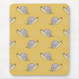Muster für illustrierte Schnecken und Wirbel Mousepad