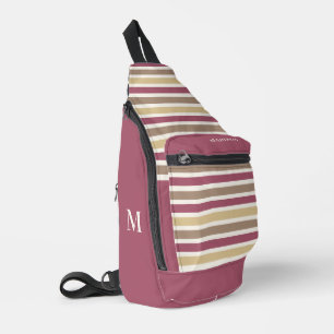 Muster für individuelle Name- und Monogramm-Retro- Crossbody Bag