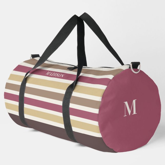 Muster für individuelle Name- und Monogramm-Retro- Duffle Bag (Linke Ecke)