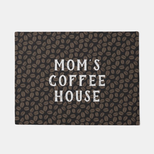 Muster für Kaffeebohnen | Kaffeehaus Personalisier Fußmatte (Vorderseite)