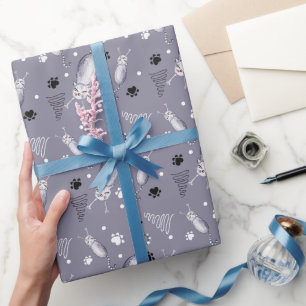Muster für Katzen und Paare Geschenkpapier