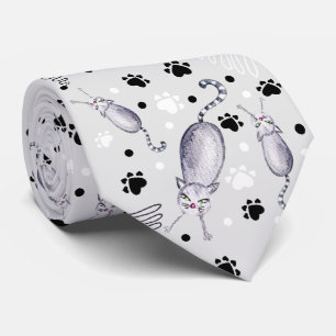 Muster für Katzen und Paare Krawatte