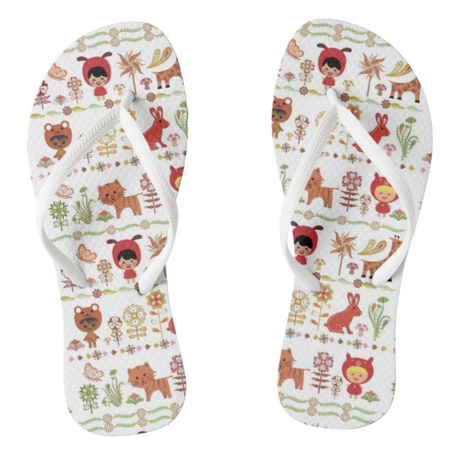 Muster für Kinder und Tiere Flip Flops (Fußbett)