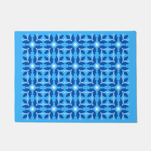 Muster für kleine Blume mit blauer Tüte Fußmatte