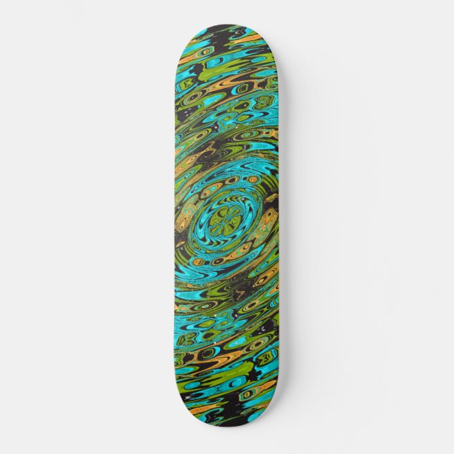 Muster für kosmisches Flüssigglas Skateboard (Vorderseite)