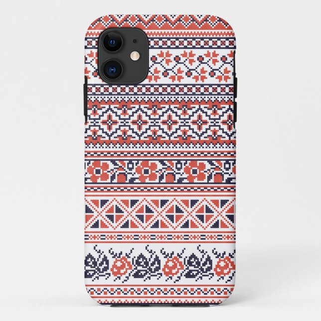 Muster für Kreuzstiche Case-Mate iPhone Hülle (Rückseite)