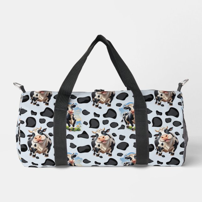 Muster für Kuhmuster Duffle Bag (Vorderseite)