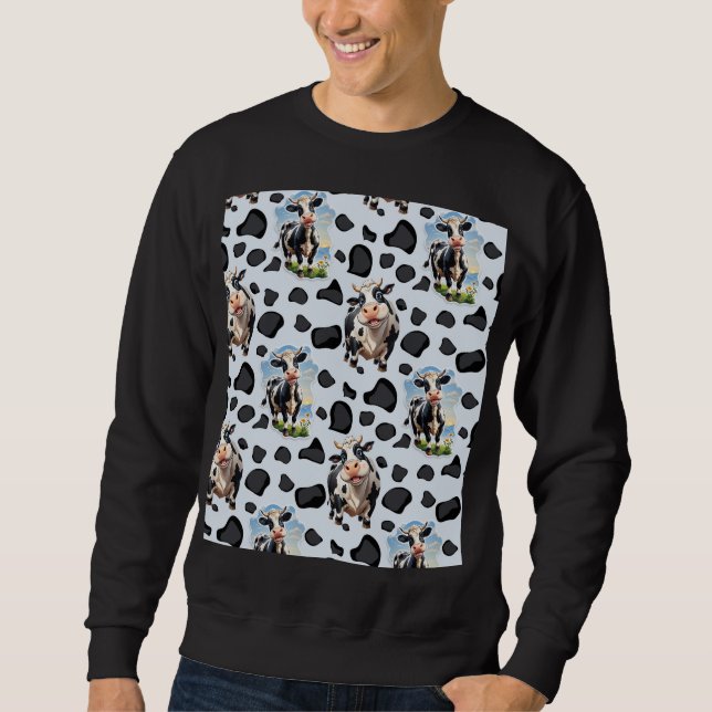 Muster für Kuhmuster Sweatshirt (Vorderseite)