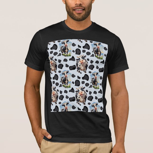 Muster für Kuhmuster T-Shirt (Vorderseite)