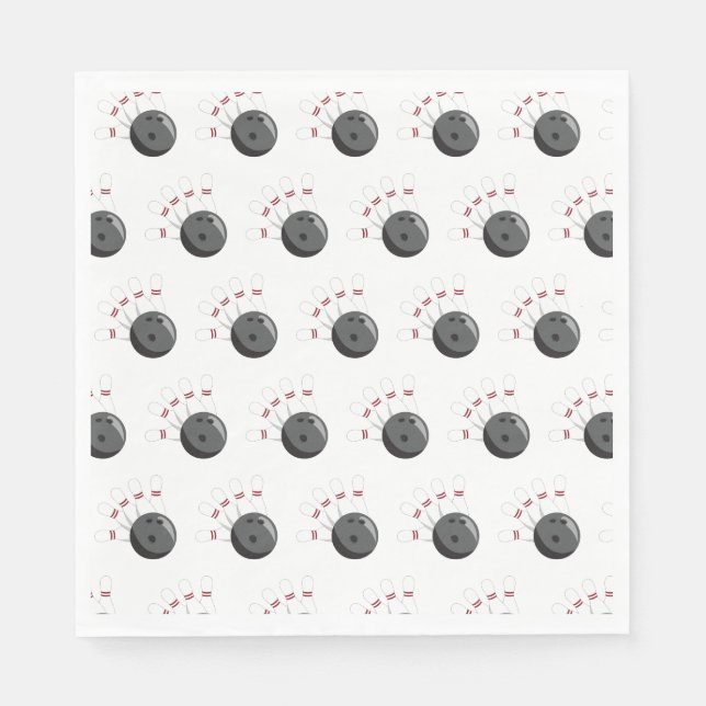 Muster für kundenspezifisches Bowling Ball & Butto Serviette (Vorderseite)