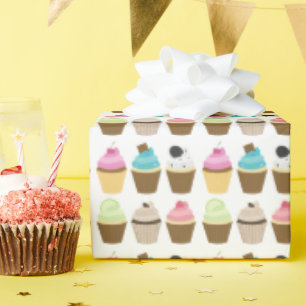 Muster für kuschelige Cupcakes Geschenkpapier