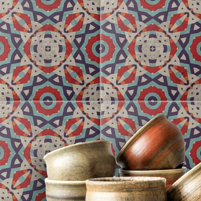 Muster für lebendiges geometrisches Mosaiksteinmus Fliese (Von Creator hochgeladen)