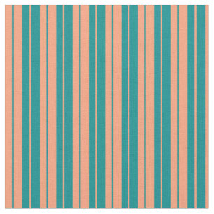 Muster für leichte Lachs und dunkle Cyan Lines Stoff